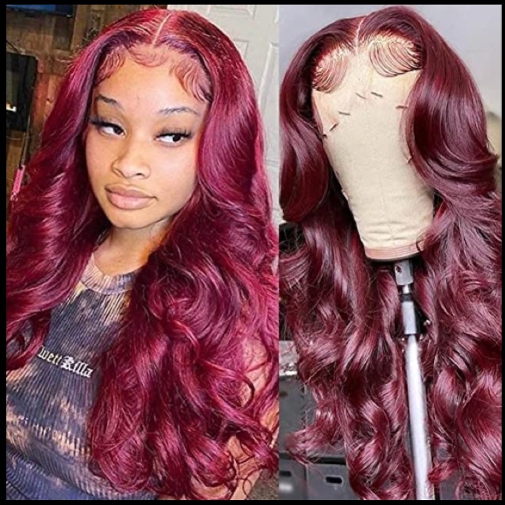 Unice 100% human hair glueless 24 inch wig